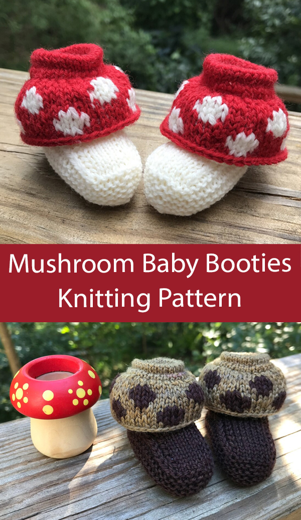 Baby Booties Knitting Patterns Mushroom Booties