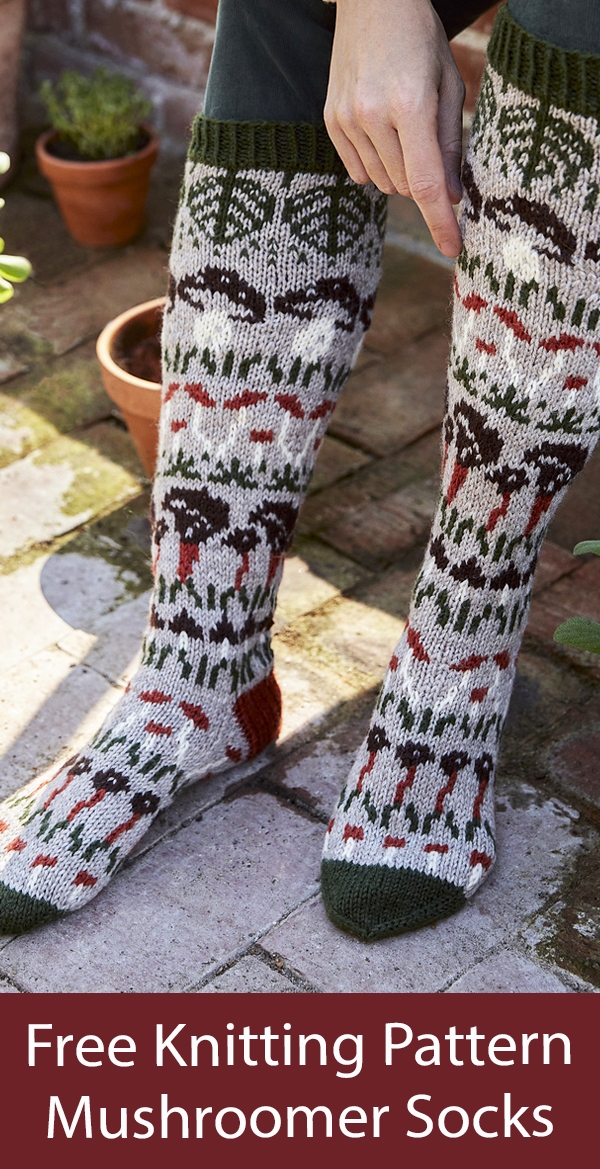 Mushroomer Socks Knitting Pattern