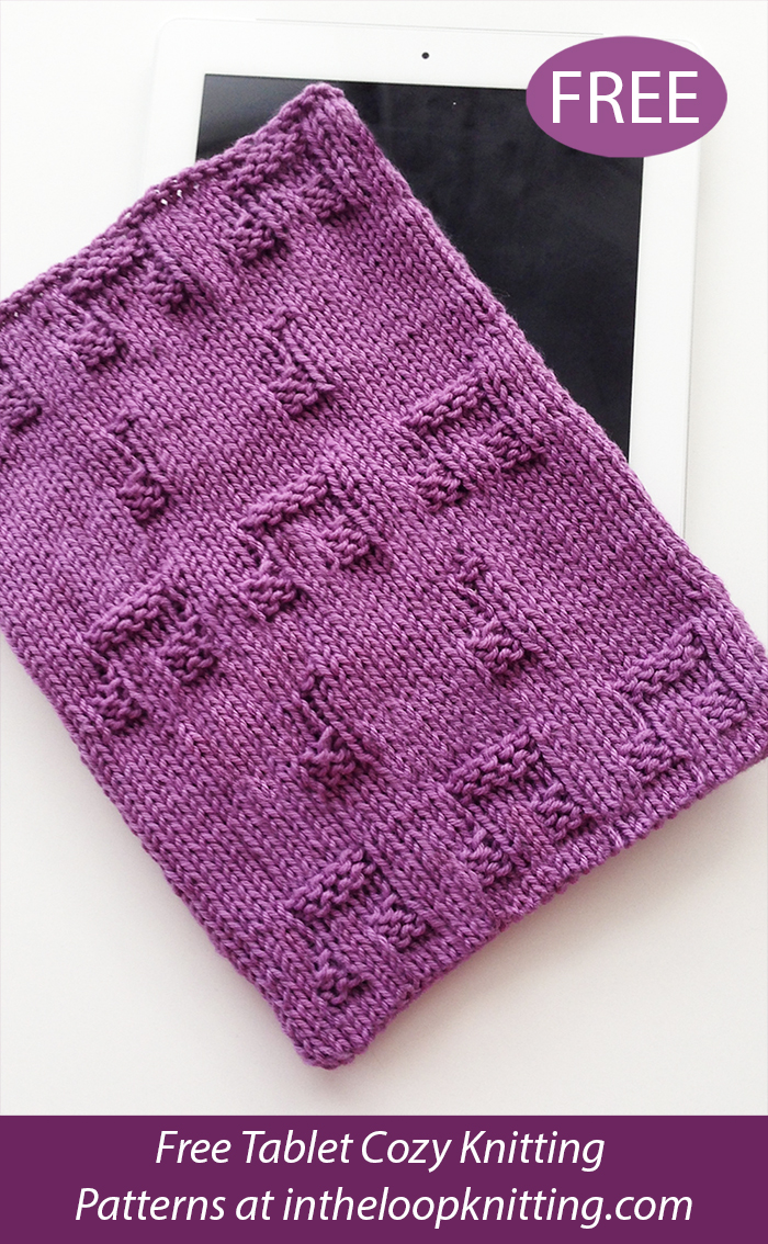 Free Musical Notes iPad  Tablet Cover Knitting Pattern