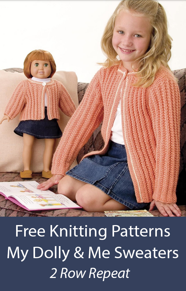 My Dolly and Me Sweaters Free Knitting Pattern