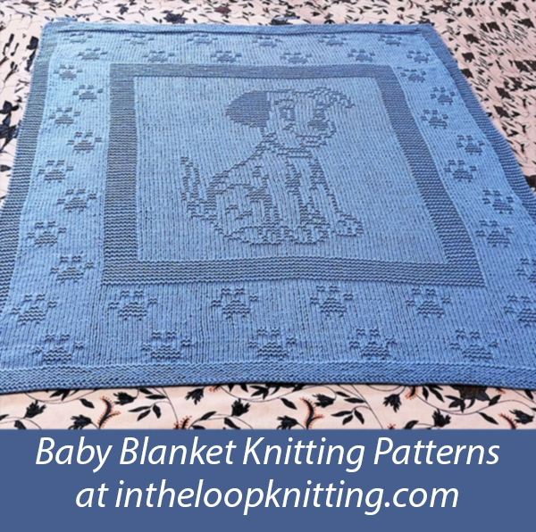 My Puppy Baby Blanket Knitting Pattern
