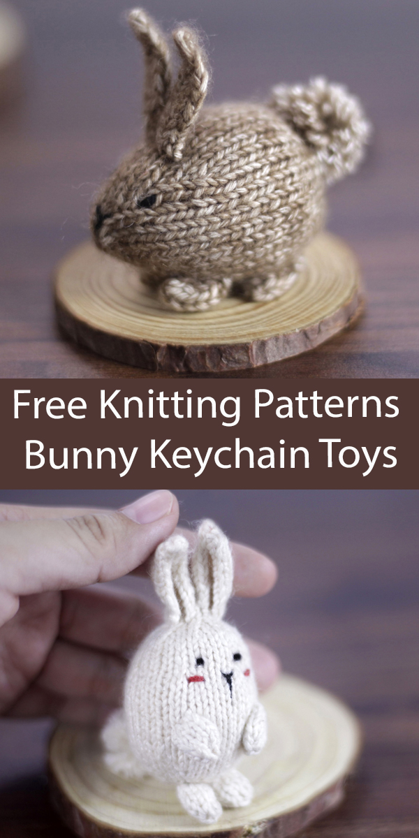 Bunny Free Knitting Patterns Bunny Keychain Toys