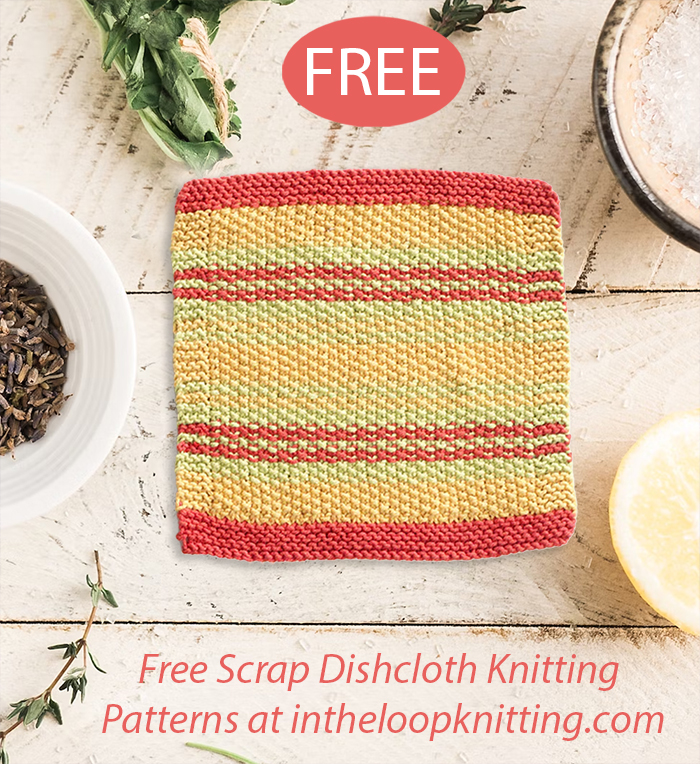 Free Myrtle Beach Washcloth Knitting Pattern Scrap Yarn