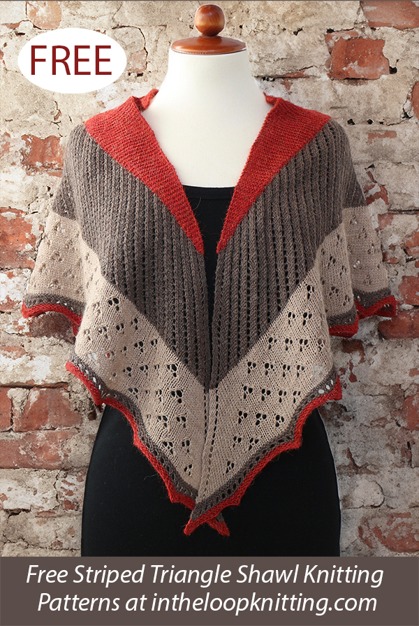 Free Three Color Shawl Knitting Pattern