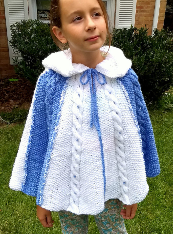 Childrens Rectangle Poncho Knitting Pattern Free