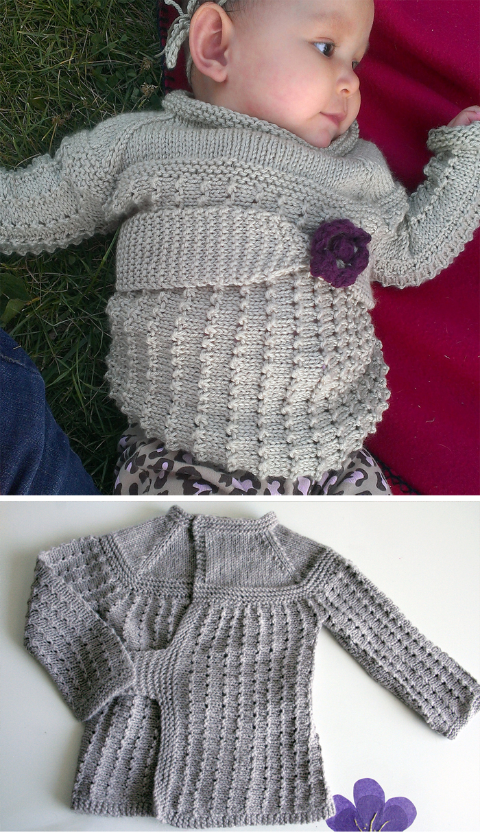 Free Knitting Pattern for Nana Agnes Baby Cardigan