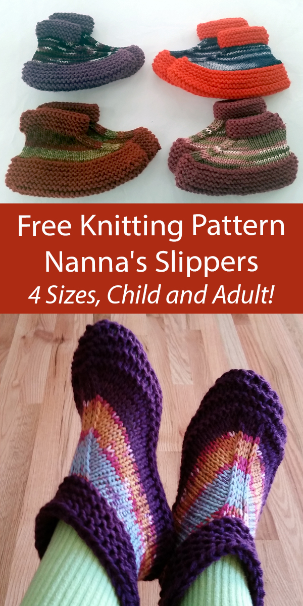 Nanna's Slippers Free Knitting Pattern
