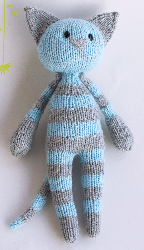 Knitting Pattern for Naptime Tabby Cat