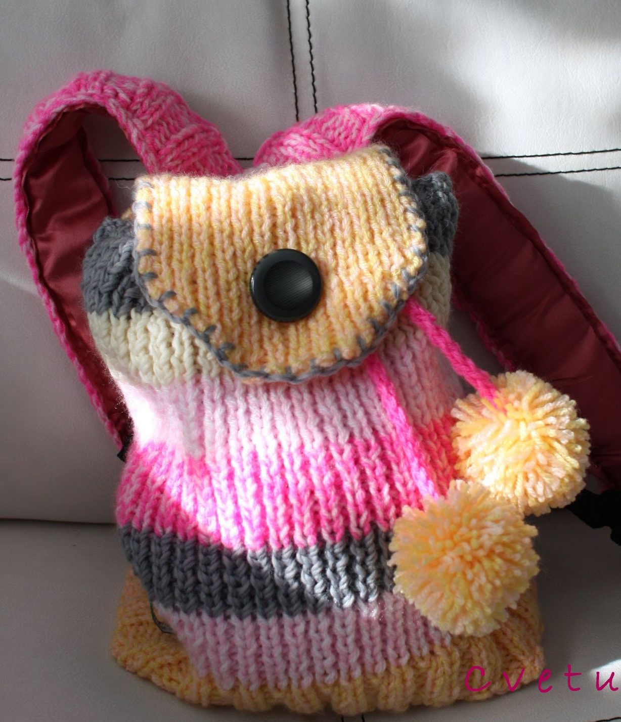 Free Knitting Pattern for Natalie Backpack