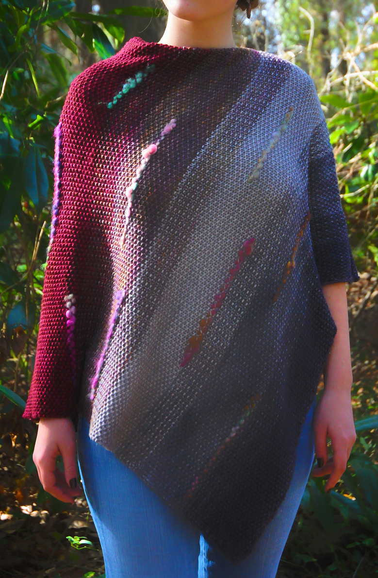 Free Knitting Pattern for Nebula Poncho