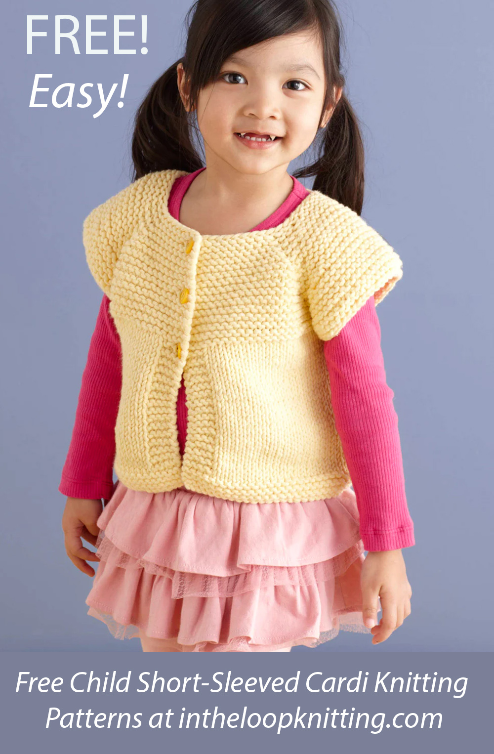 Free Easy Child Cardigan Knitting Pattern Neck Down Cardi