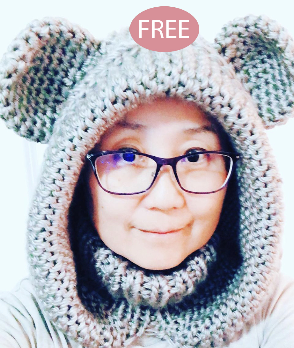Free Neck and Face Hoodie Warmer Knitting Pattern