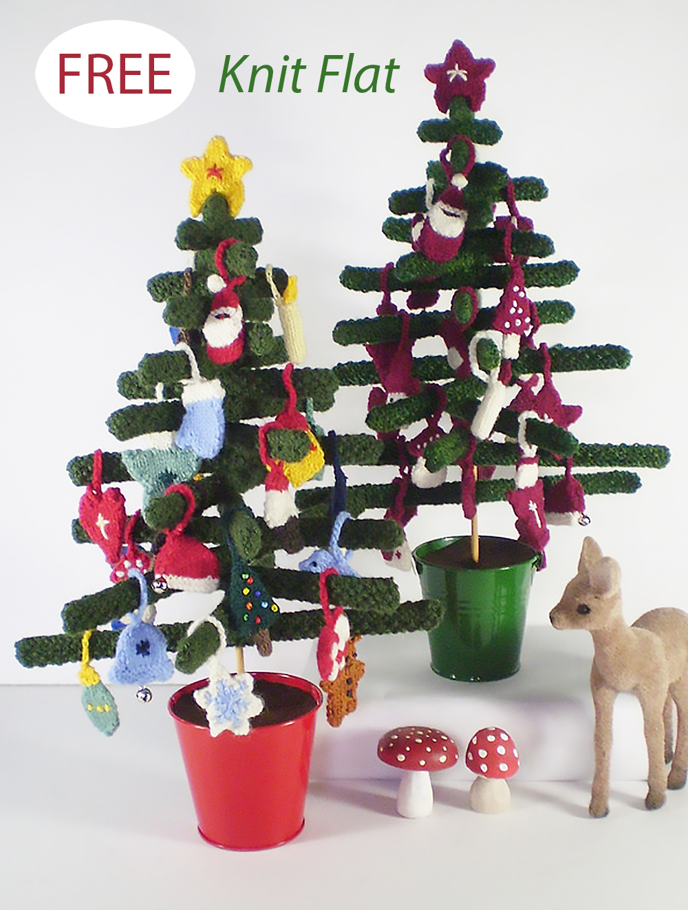 Free Christmas Needle Tree and Ornaments Knitting Pattern