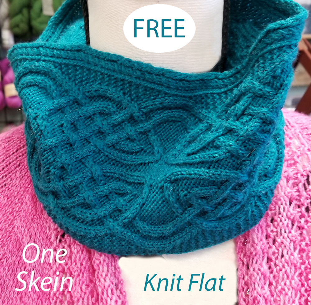 Free Knitting Pattern for Celtic Nennir Cowl