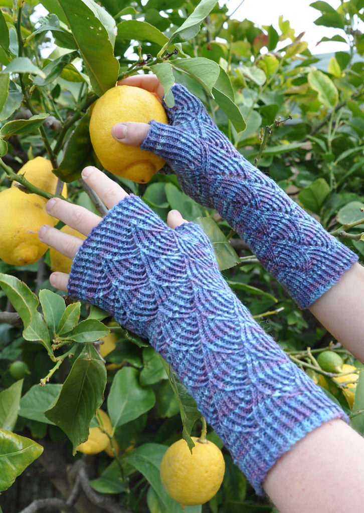 Free Knitting Pattern for Nereid Fingerless Mitts