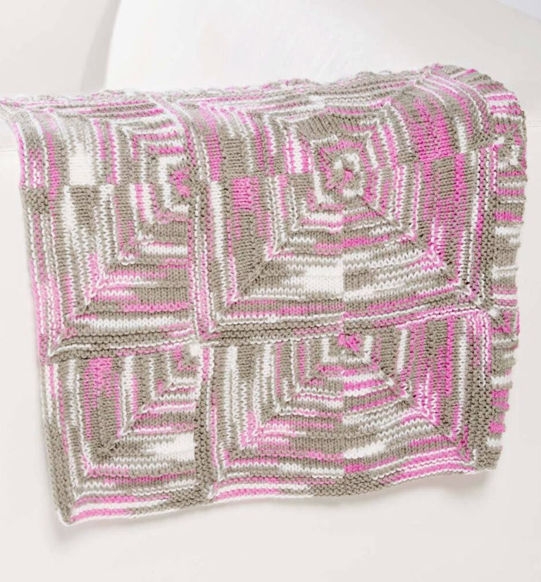 Free Knitting Pattern for Nested Boxes Baby Blanket