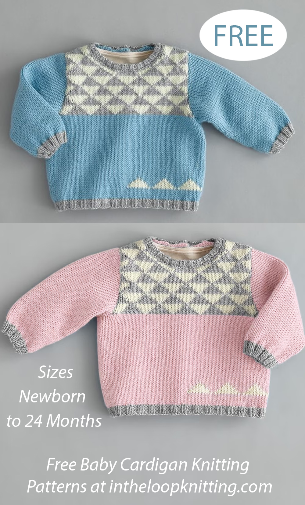 Free Baby Triangles Sweater Knitting Pattern