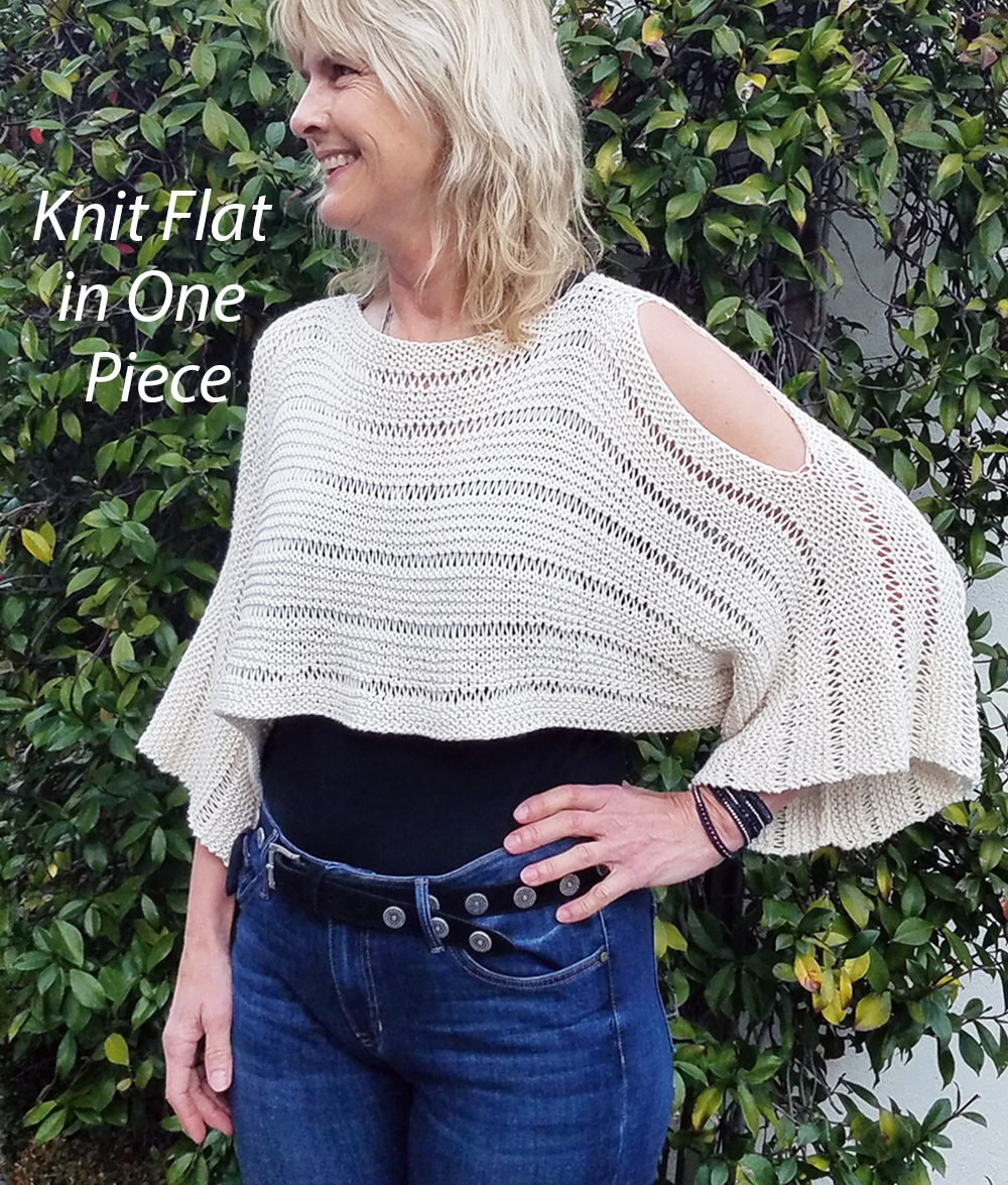 Free Knitting Pattern for Newport Poncho Shrug