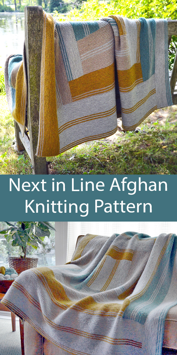 Blanket Knitting Pattern Next in Line Afghan Throw