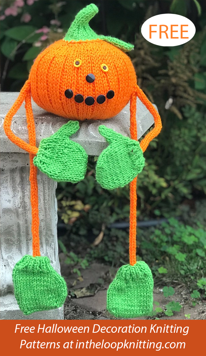 Free Halloween Nicky the Pumpkin Knitting Pattern