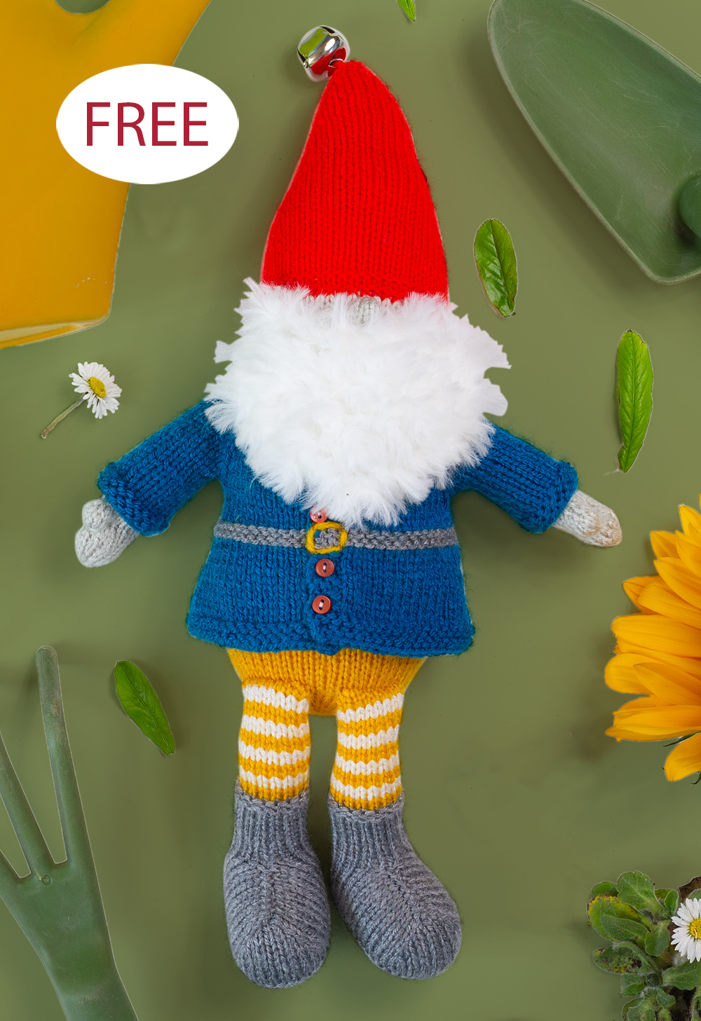 Free Nico the Gnome Knitting Pattern Stash Buster
