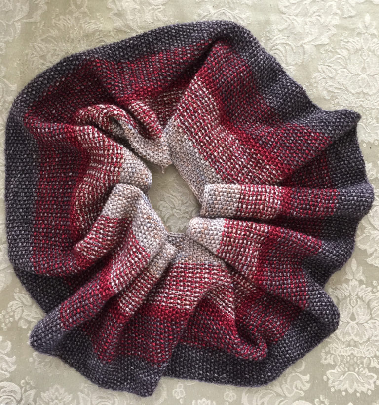 Free Knitting Pattern for Nightfall Infinity Scarf Cowl