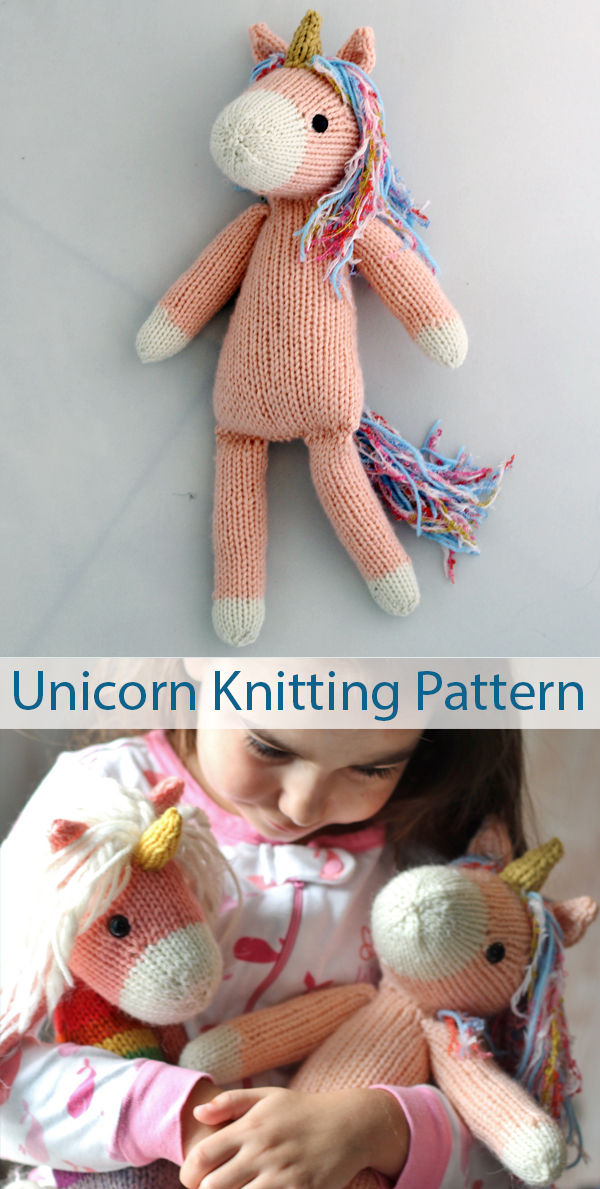 Knitting Pattern for Nilla the Unicorn Toy