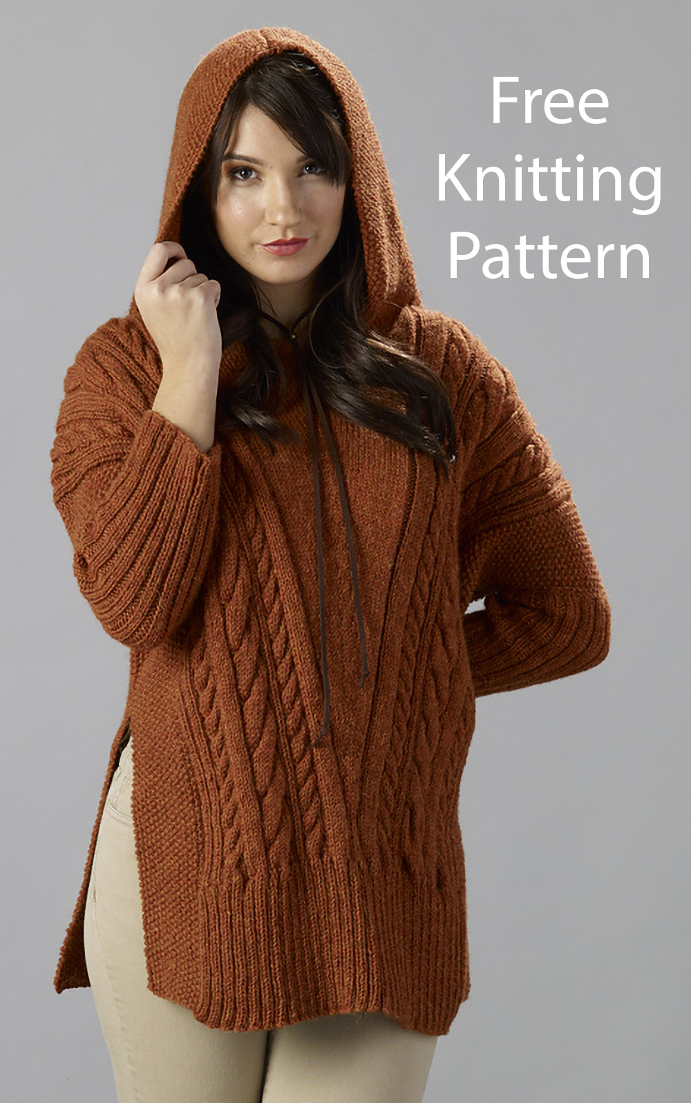 Free Nina Hooded Pullover Knitting Pattern