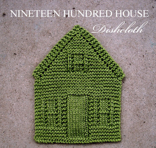 Knitting Pattern for Nineteen Hundred House Dish Cloth