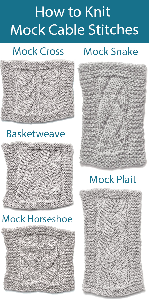 How to Knit No-Fuss Mock Cables Knitting Stitches