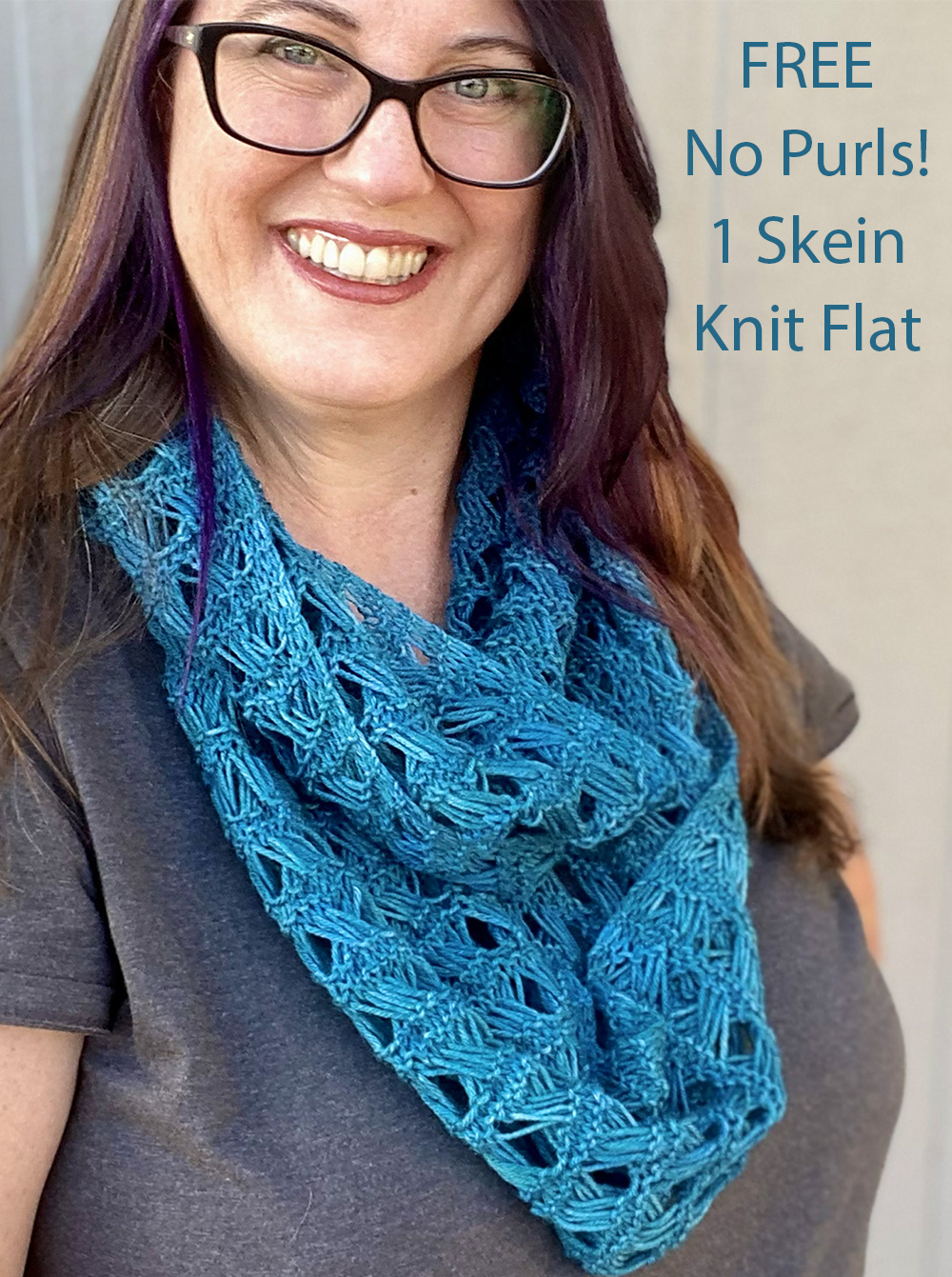 Free No Purl No purls about it! Cowl Knitting Pattern