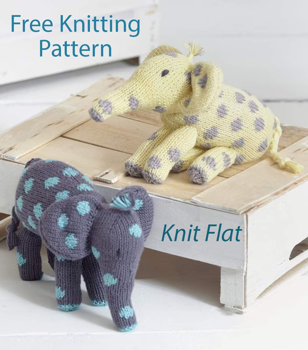 Free Noahs Ark Elephants Knitting Pattern