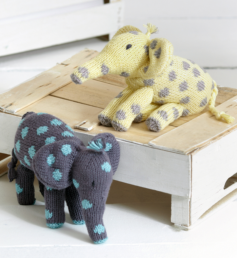 Free stuffed best sale elephant knitting pattern