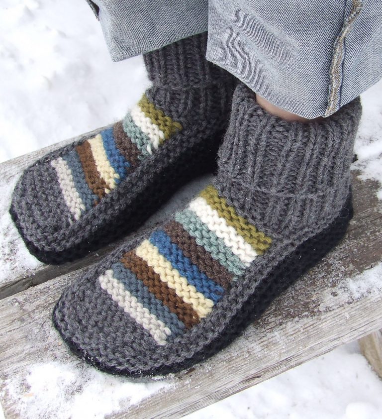 Free Knitting Pattern for Nola's Slippers