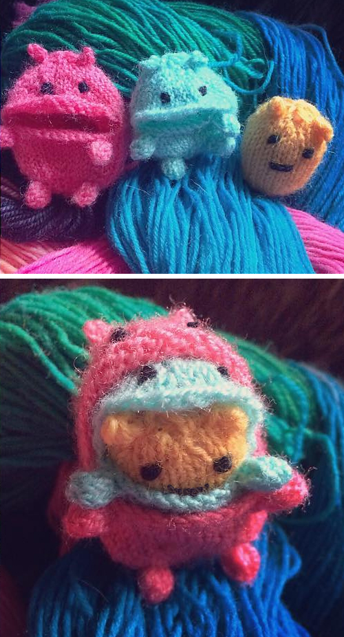 Free Knitting Pattern for Nom Nom Monsters