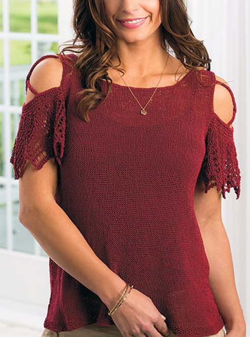 Cold Shoulder Top Knitting Patterns In The Loop Knitting 6945