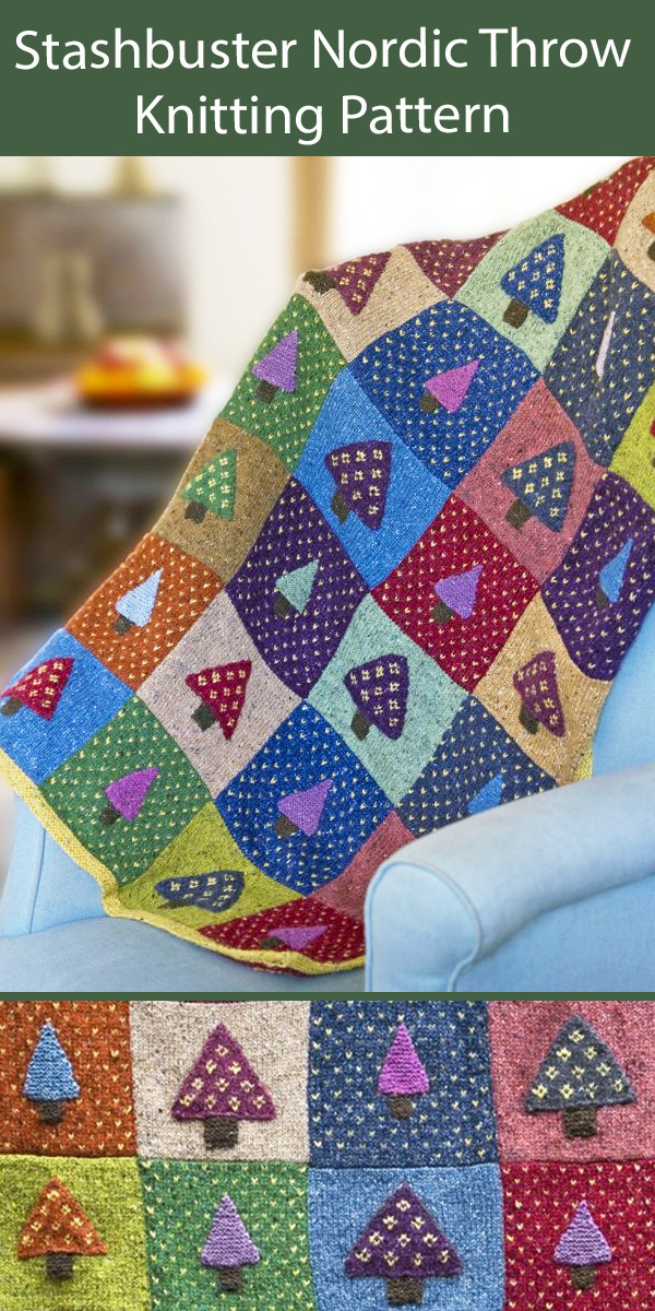 Blanket Knitting Pattern Nordic Throw