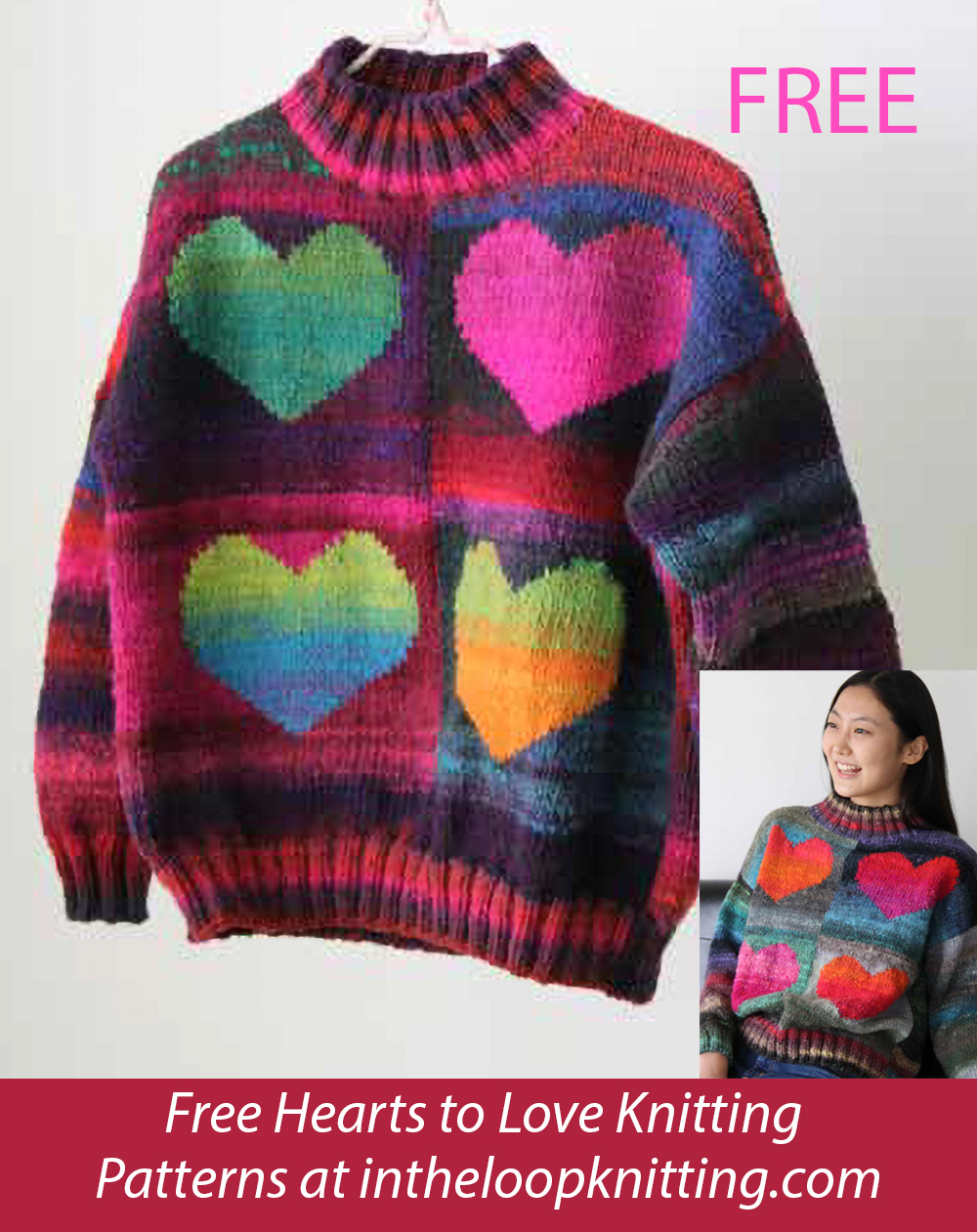 Free Noro Heart Sweater Knitting Pattern