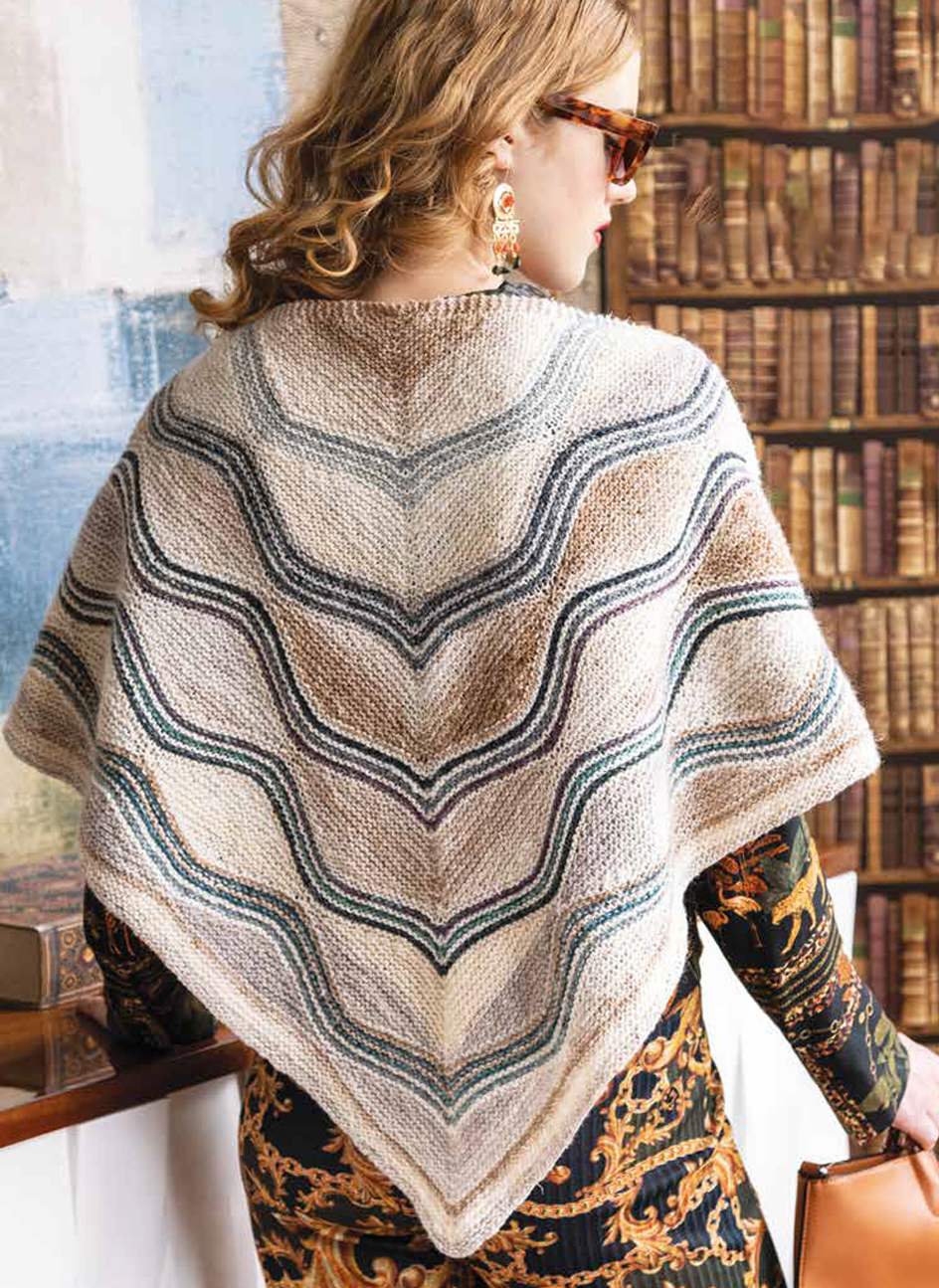 Free Noro Steely Waves Shawl  Knitting Pattern
