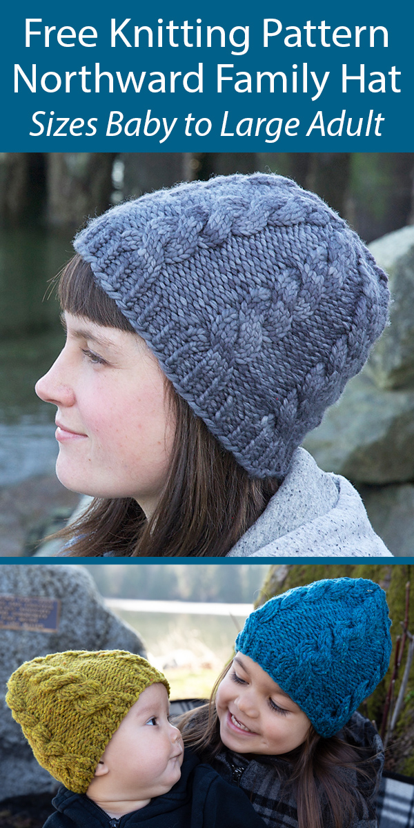 Free Hat Knitting Pattern Northward Hat for the Whole Family