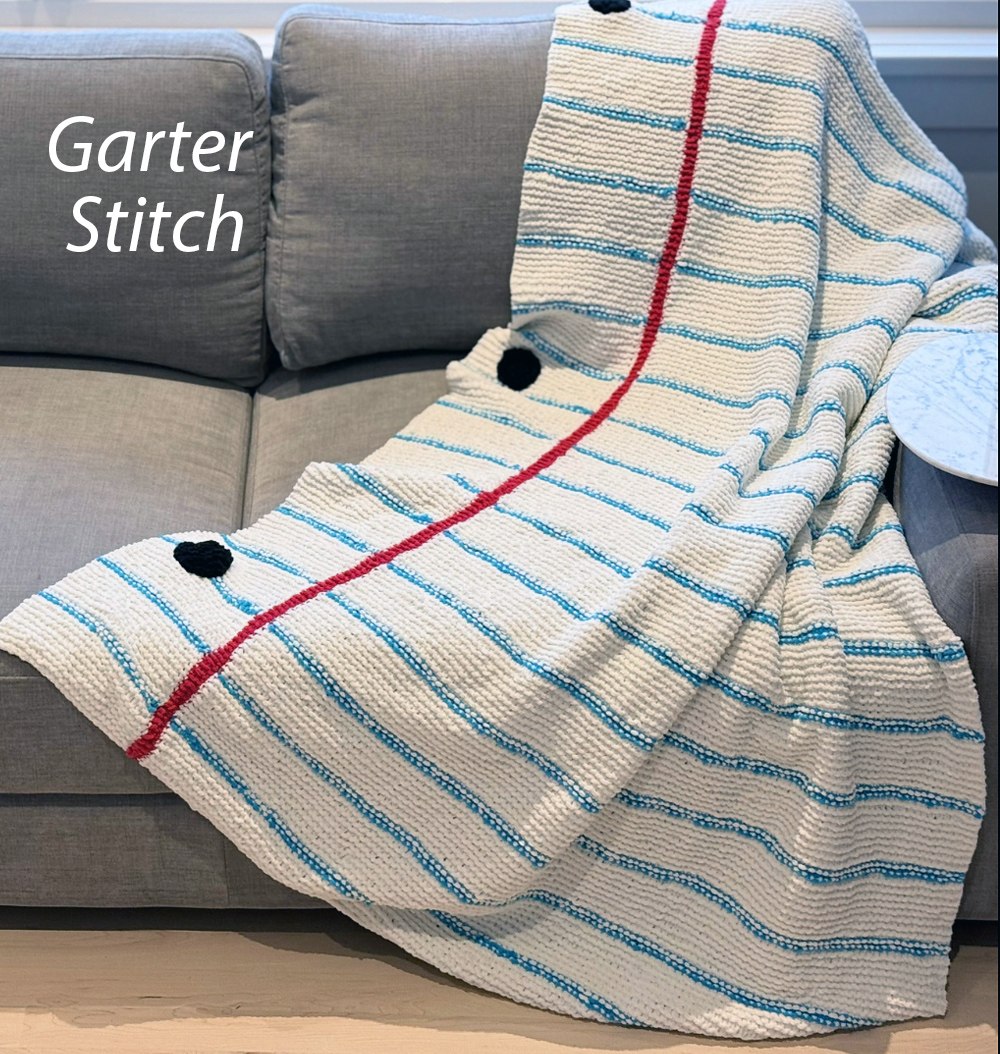 Free knitting pattern for Notepaper Blanket