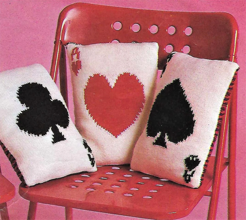 Playing Card Cushions Knitting Pattern Playing Card Deck