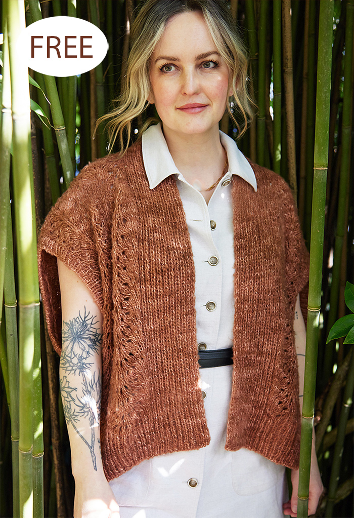 Free November Sky Vest Knitting Pattern
