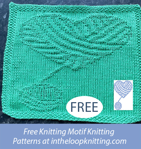 Free Heart of Yarn Dishcloth Knitting Pattern Knitting Needles and Yarn Afghan Square