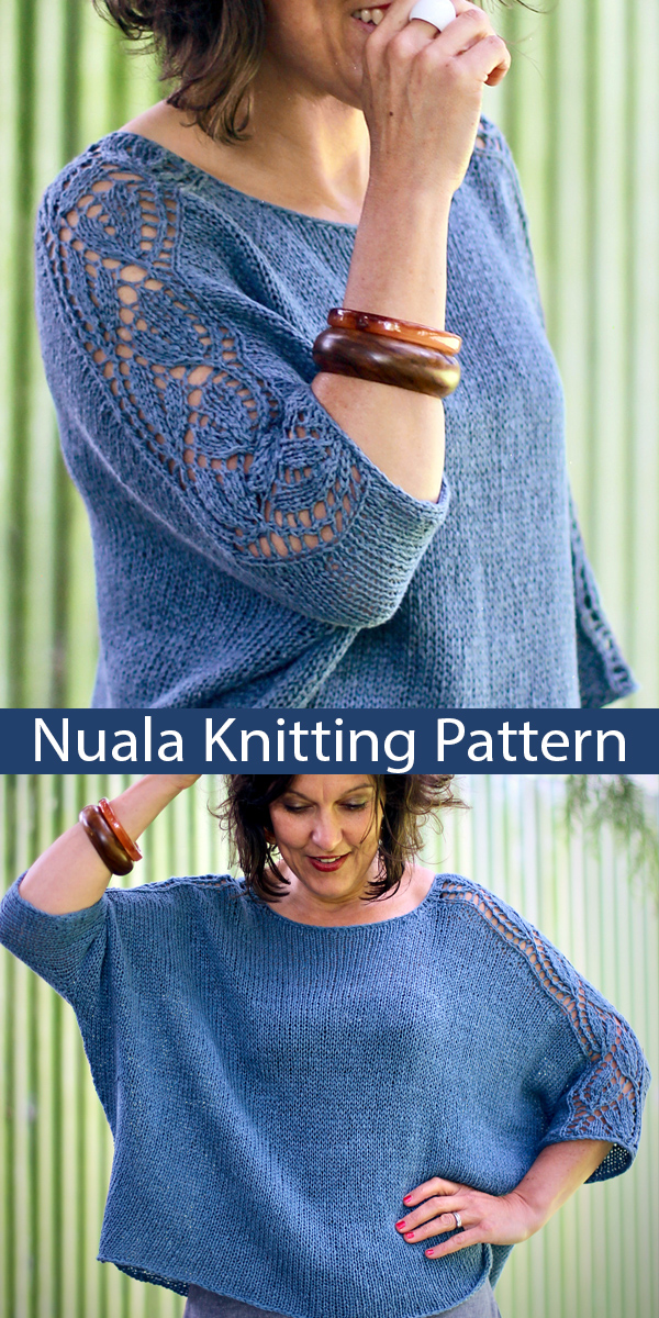Knitting Pattern for Nuala Swoncho Sweater Sizes Child 2 yrs to Adult XL