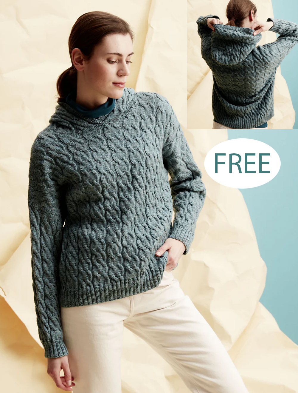 Free Nunney Hoodie Knitting Pattern