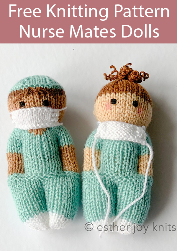 Free Knitting Pattern for Nurse Mates Dolls