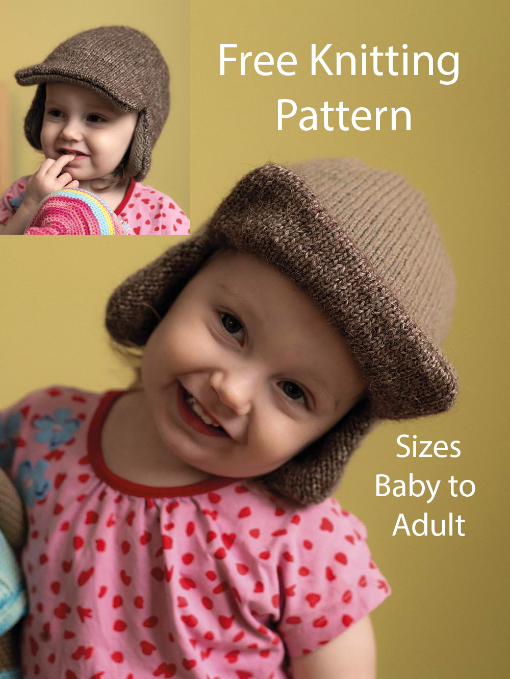 Baby Earflap Hat Oak Leaf Hat Knitting Pattern