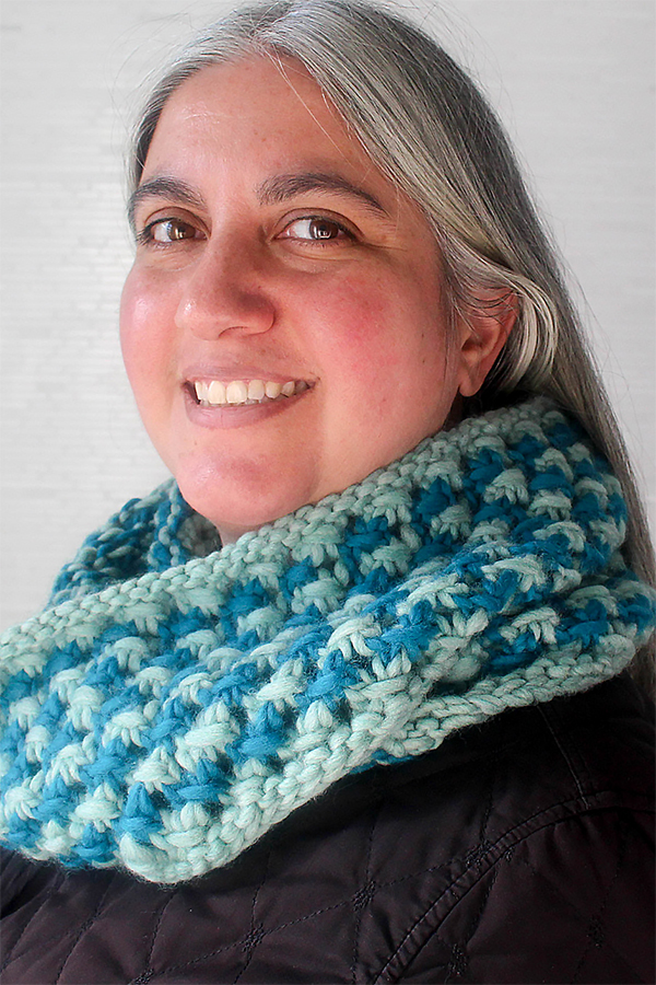 Free Knitting Pattern for Ocean Star Infinity Scarf