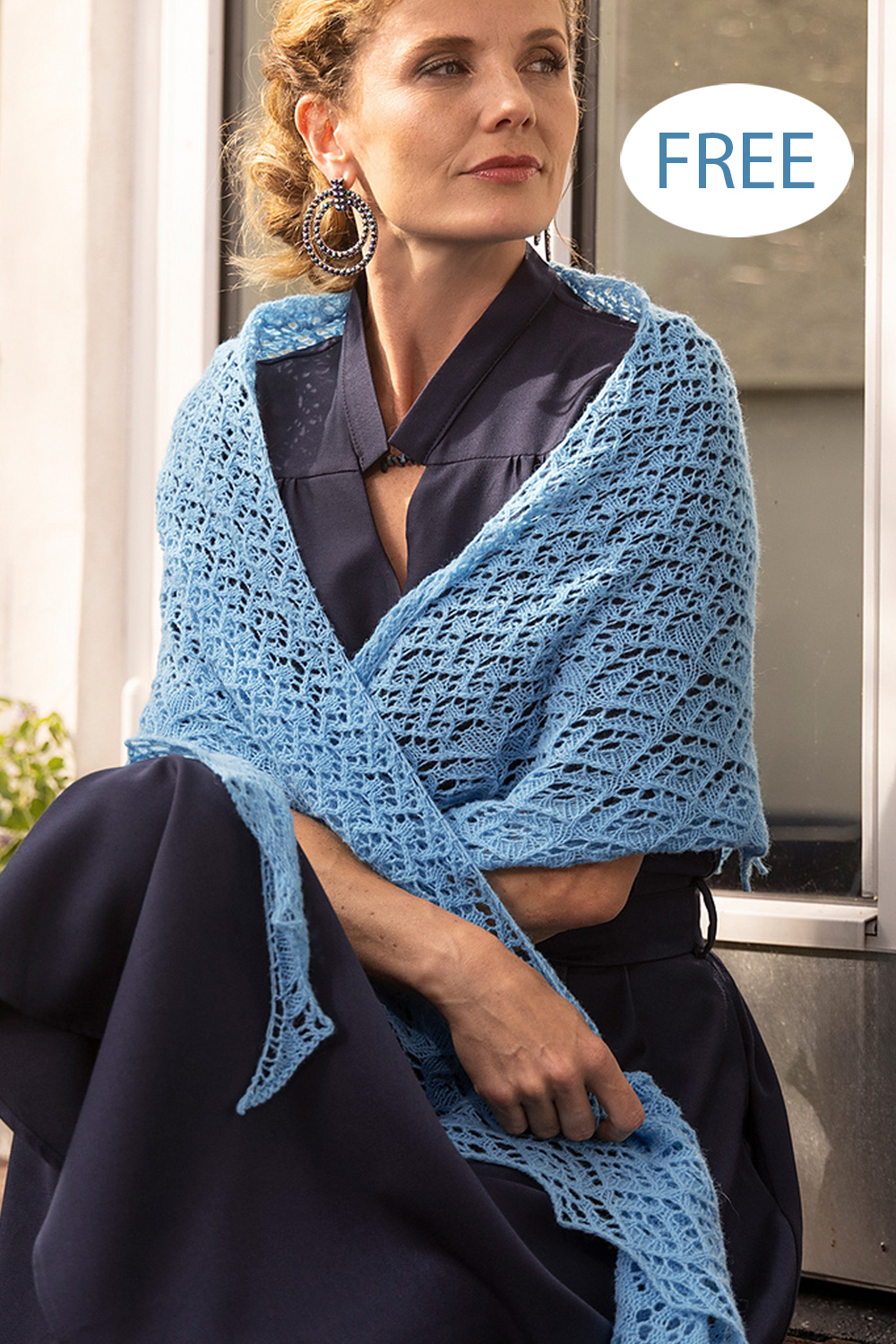 Free Sweater Knitting Pattern Ocean Swell Crescent Shawl